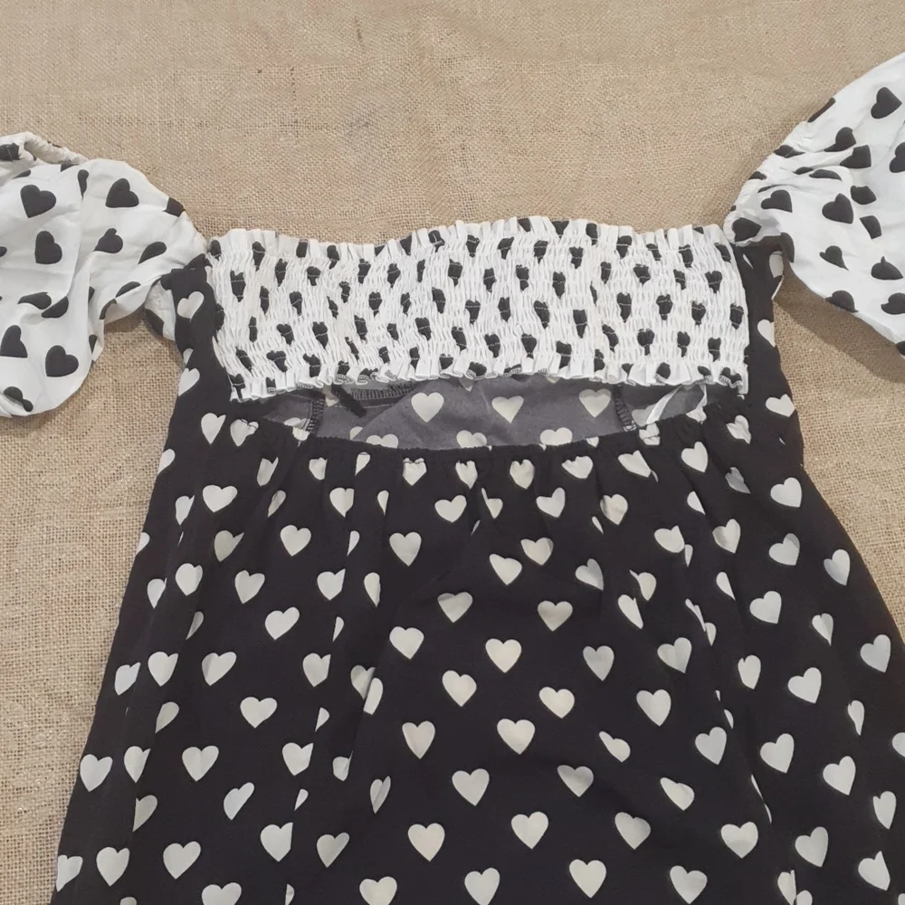 ♻️ 3 for $20 Bundle NEW SIZE 12 SBETRO Heart Dress with Puff Sleeves - Picture 4 of 7